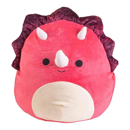 Squishmallows Official Kellytoy Plush 8 Inch Squishy Soft Plush Toy Animals (Tristan The Red Triceratops)