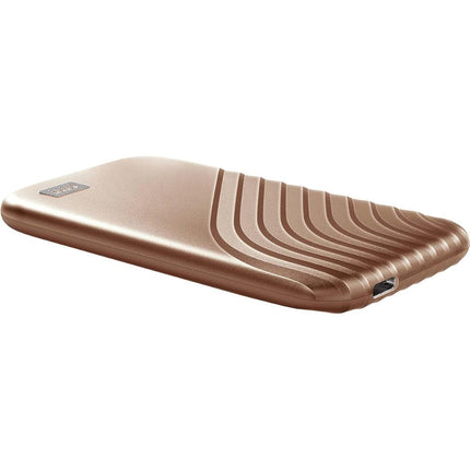 WD My Passport SSD, 2TB Portable External SSD, read speeds up to 1050 MB/s, write speeds up to 1000MB/s, Portable SSD, Works with PC, Xbox and Playstation, Gold