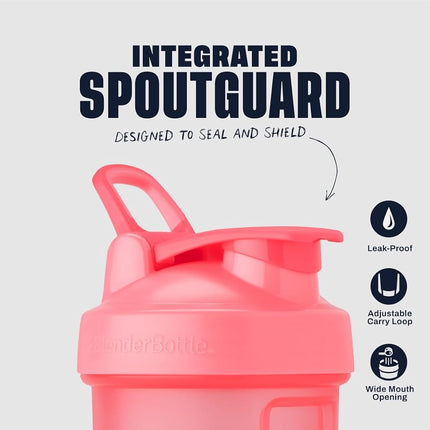 Vaso mezclador BlenderBottle Classic V2, perfecto para batidos de proteínas y preentrenamiento, 828 ml, rosa claro
