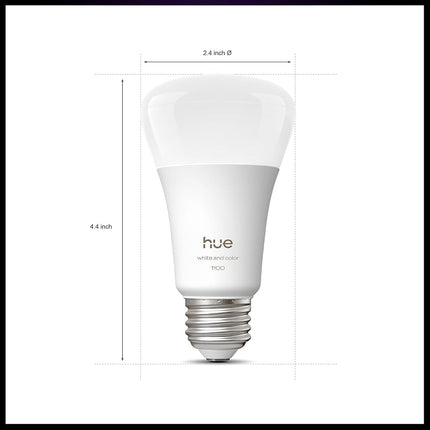Philips Hue Starter Kit: Bridge Pro + 3 A19 E26 Smart Bulbs + Tap Dial Switch, White and Color Ambiance, Smart Light Hub, Works with Voice