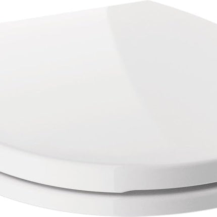 Delta Faucet Morgan Round Front Slow-Close White Toilet Seat with Non-Slip Seat Bumpers, White 801903-WH