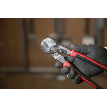 Journeyman High-Leverage Wire Cable Cutter and Stripper for Cutting Aluminum, Soft Copper and Communications Cable Klein Tools J63225N