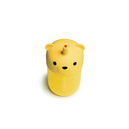 Munchkin Gentle Transition Honey Bear Straw Cup for Babies and Toddlers 6 Months and Up, Squeezable Sippy Bottle for Easy Drinking, 9 Ounce, Yellow