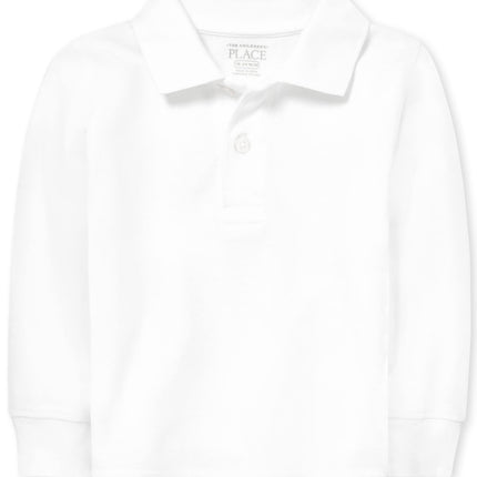The Children's Place Boys' Long Sleeve Pique Polo,