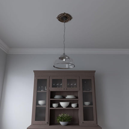 Ekena Millwork CMP10ATCDC Attica Thermoformed PVC Ceiling Medallion (Fits Canopies up to 4 1/8"), 10"OD x 3 1/2"ID x 3/4"P, Metallic Dark Copper