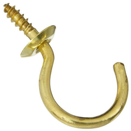 National Hardware N119-701 V2021 Cup Hooks in Solid Brass, 2 Pack