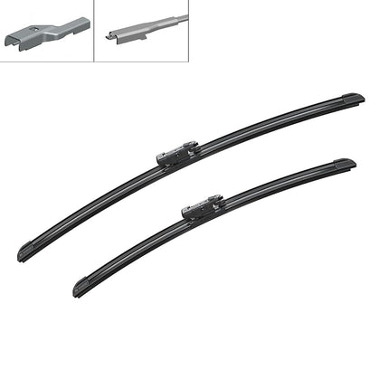 Bosch Aerotwin A696S - Front Windscreen Wipers - Set of 2 Replacement Blades - Comes with Pre-assembled Adapter - 2 Blades, 550 mm / 450 mm - Only for Left-Hand Drive (EU)