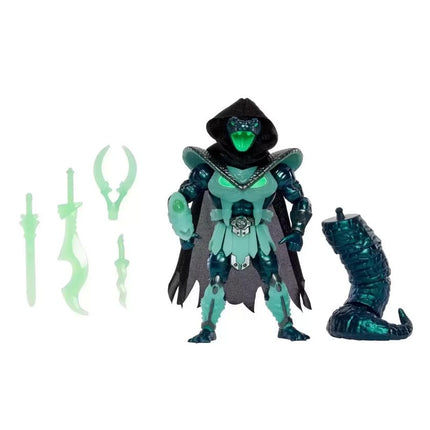 Masters of the Universe Origins Necro-Conda Snake People 5.5-inch Action Figure with Accessories Metallic Green