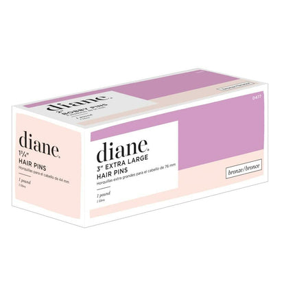 Diane Extra Large 3� Bronze Hair Pins for Women, Girls, Hairdressing, Salon, U Shaped Hair Pins with Ball Tips for Securing Updos, Buns, Braids, and Everyday Styles, 1 lb. (Approximately 400 Pins)