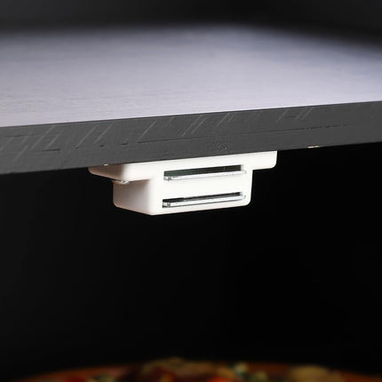 Panera Takywep de doble capa grande para encimera de cocina, caja de almacenamiento de pan de bambú de gran capacidad con ventana, negra