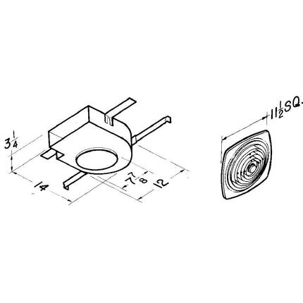 Ventilateur de salle de bain Broan-NuTone 503, 8 pouces 160 PCM 5.0 Sones, blanc