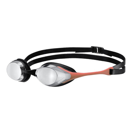 ARENA Cobra Original Swipe Mirror Unisex Adult Racing Swimming Goggles, Swimming Pool Goggles with Mirror Lenses, Anti-Fog UV Protection, 4 Interchangeable Nose Bridges