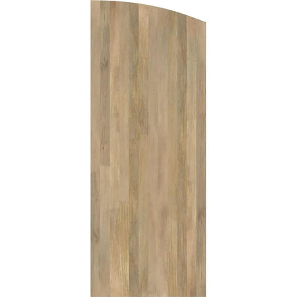 Ekena Millwork ARW101BE621X53UNH Americraft Six 2 Exterior Real Wood Joined Board-n-Batten Shutters w/Elliptical Top (Per Pair), 21"W x 53"H, Unfinished