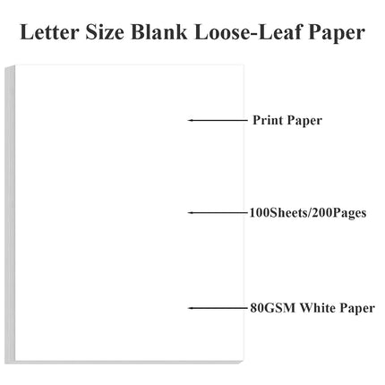 (2-Pack) 8.5" x 11" Printer Paper - 200 Sheets/400 Pages White Copy Paper, 20 lb Letter Size Papers Printing in Office/School/Home