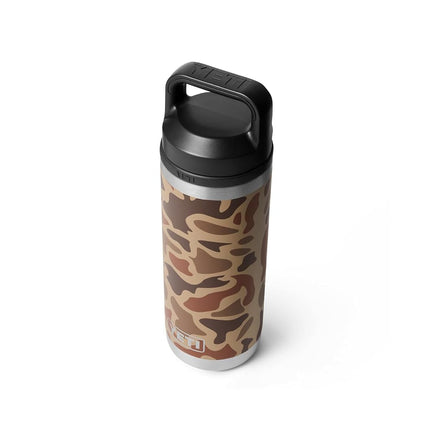 YETI Rambler 18 oz Bottle, Vacuum Insulated, Stainless Steel with Chug Cap, Wetlands Camo