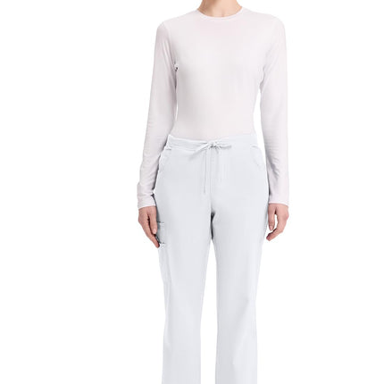 Dickies Womens 86206 Signature - Pantalón cargo médico con cordón de ajuste a mitad de tiro - Blanco - XXS Petite