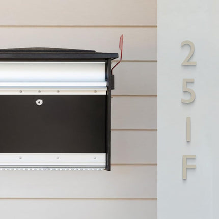 ARCHITECTURAL MAILBOXES 3582SN-D House Letter, 4 inch, Satin Nickel