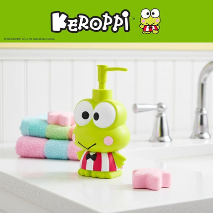 Franco Collectibles Sanrio Keroppi Soap Dispenser/Lotion/Hand Sanitizer, Resin, 370 ml, Officially Licensed Product