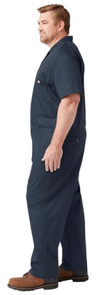 Dickies Mono de Trabajo Manga Corta Flex para Hombre, Azul Marino Oscuro, 1X Short