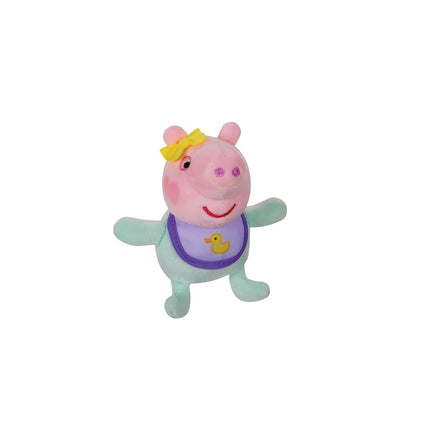 Peppa Pig Plush Toy Set, Soft Polyester Siblings Pack with Peppa, George & Baby Evie, 18cm x 11cm x 22cm, Ages 18+ Months, 0.26kg