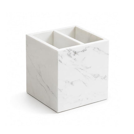 SIRIZEN-DIVING White Marble Pen Holder with 2 Comp