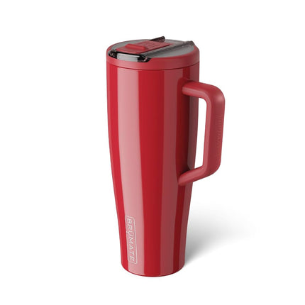 BrüMate Era Flip 40oz Tumbler with 100% Leakproof Covered Straw Lid | Hygienic Covered Straw | Insulated Stainless Steel Water Bottle with Handle | Cup Holder Friendly | BPA-Free (Maraschino)