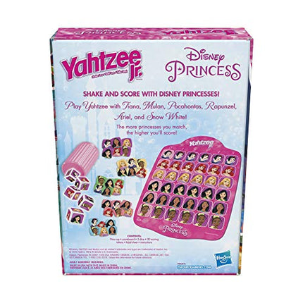Hasbro Gaming Yahtzee Jr. Disney Princess Edition Dice Game | Kids Counting & Matching Games for Preschoolers | 2-4 Players for Girls & Boys | Ages 4+ (Amazon Exclusive)