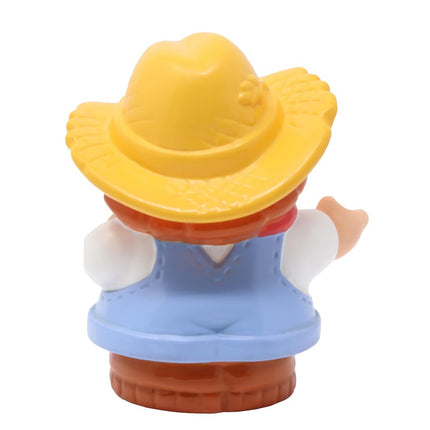 Fisher-Price Replacement Part for Collectible Little People Animal Sounds Farm Playset 72791 - Replacement Farmer Jed Figure Overalls Straw Hat