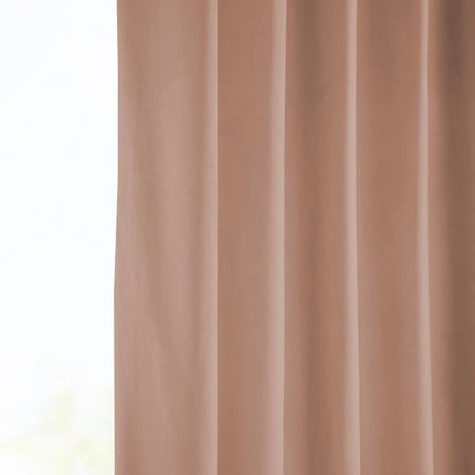 HPD Half Price Drapes Heritage Plush Velvet 120 Inches Long Darkening Curtains for Bedroom & Living Room 50W x 120L, (1 Panel), Peach Blossom, 50" W x 120" L (Pack of 1)