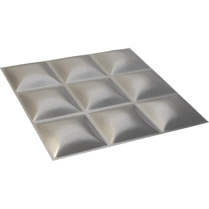 Ekena Millwork 19 5/8"W x 19 5/8"H Classic EnduraWall Decorative 3D Wall Panel, Dark Steel (Covers 2.67 Sq. Ft.