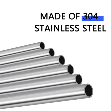 Tynulox 3/4" OD 304 Stainless Steel Tube, Thickened Pipe Wall & Weldable Tubing, Round Metal Pipe Industrial Straight Tube 14 inch Length (4 Pcs)
