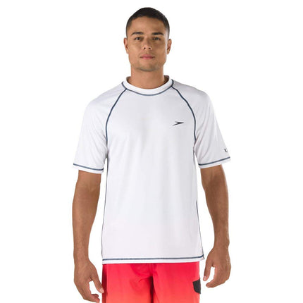 Speedo Men's Uv Swim Shirt Short-Sleeve Loose Fit Easy Tee