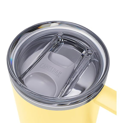 Mug CamelBak Thrive anti-fuite 473 ml, en acier inoxydable isotherme – Pour le voyage, le café, le thé, les boissons chaudes – Anti-déversement – Compatible avec porte-gobelet, Jaune vif