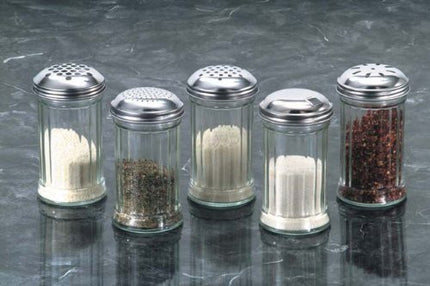 American METALCRAFT, Inc. American Metalcraft GLA312 Glass 12 Oz Cheese Shaker with Stainless Steel Lid