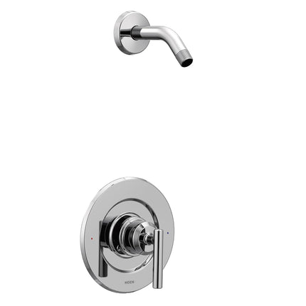 Moen T2902NH Gibson Posi-Temp Válvula embellecedora de una manija para ducha, sin cabezal de ducha, cromado