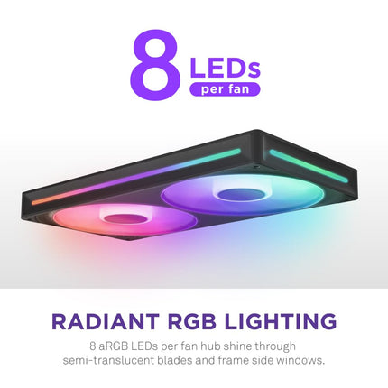 NZXT F280 RGB Core - 280mm Single-Frame RGB Fan Unit - Black