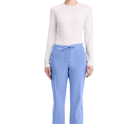 Dickies EDS Signature Scrubs for Women, Drawstring Cargo Pants 86206, Ciel, XXL Tall