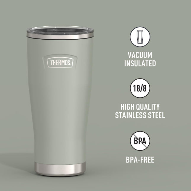 River Rock-24 oz Stainless Steel Tumbler w/Slide Lock Lid