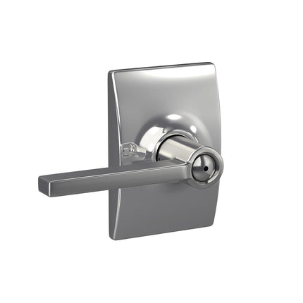 Schlage F40 LAT 625 CEN Century Collection Latitude Privacy Lever, Bright Chrome