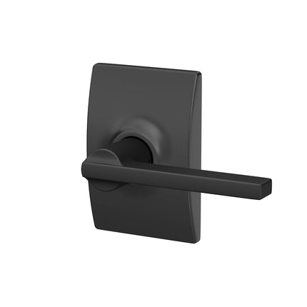 Schlage F10 LAT 622 CEN Century Collection Latitude Passage Lock Lever, Matte Black