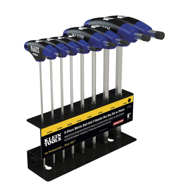 Hex Key Kit with Stand, Ball End T-Handle, 6-Inch 