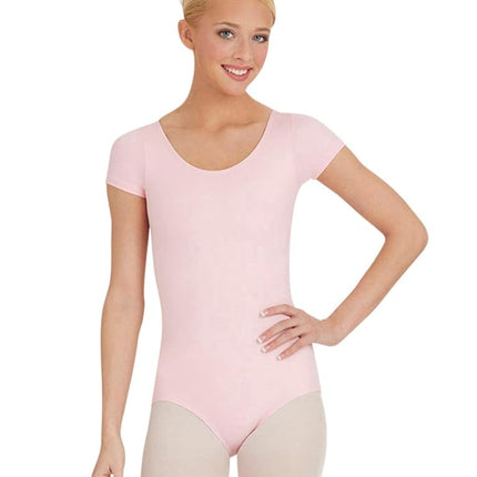 Capezio Women's Team Basic Short Sleeve Leotard,Pi