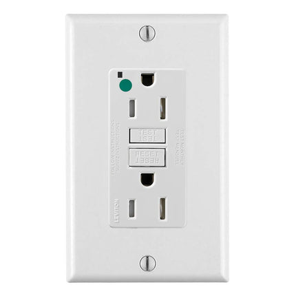 Leviton GFTR1-HGW 15A-125V Extra-Heavy Duty Hospital Grade Tamper-Resistant Duplex Self-Test GFCI Receptacle, 15-Amp, White