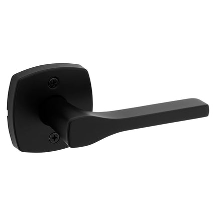 Kwikset Tripoli Half Dummy Internal Door Knob Lever with Soft Modern Rose in Matte Black 97880-954