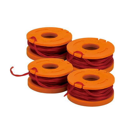 WORX WA0047 Paquete de 4 líneas de repuesto para recortadora de hilo, naranja