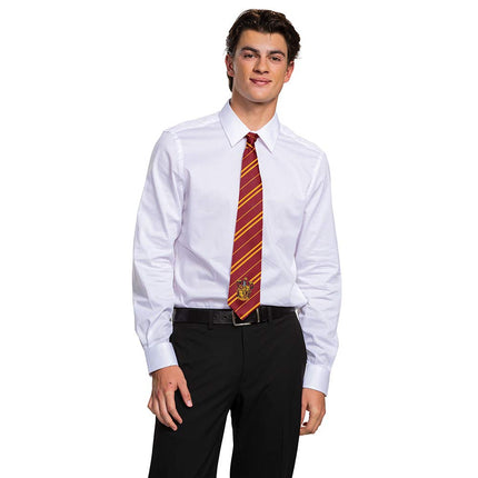 Disguise 108109 Gryffindor Necktie Costume Accessory, Striped, Brown & Gold, Adult Size