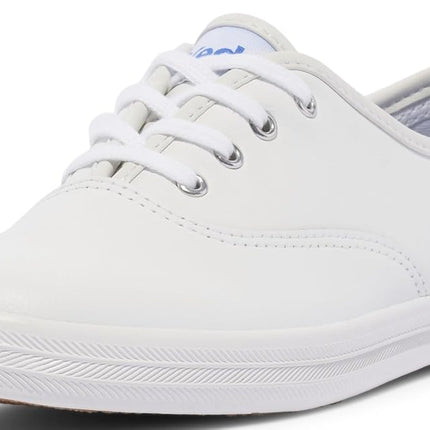 Keds Women's Keds Champion Gn Leather Sneaker, White, 9 M US