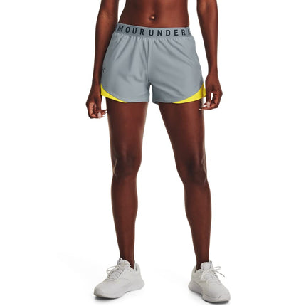 Under Armour Pantalones Cortos Play Up 3.0 para Mujer, (465) Harbor Blue/Starfruit/Downpour Gray, X-Large, (465) Harbor Blue/Starfruit/Downpour Gray, XL