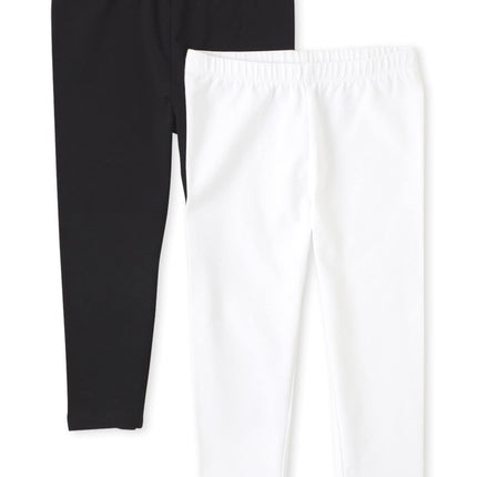 The Children's Place Girls Capri Leggings, White/B
