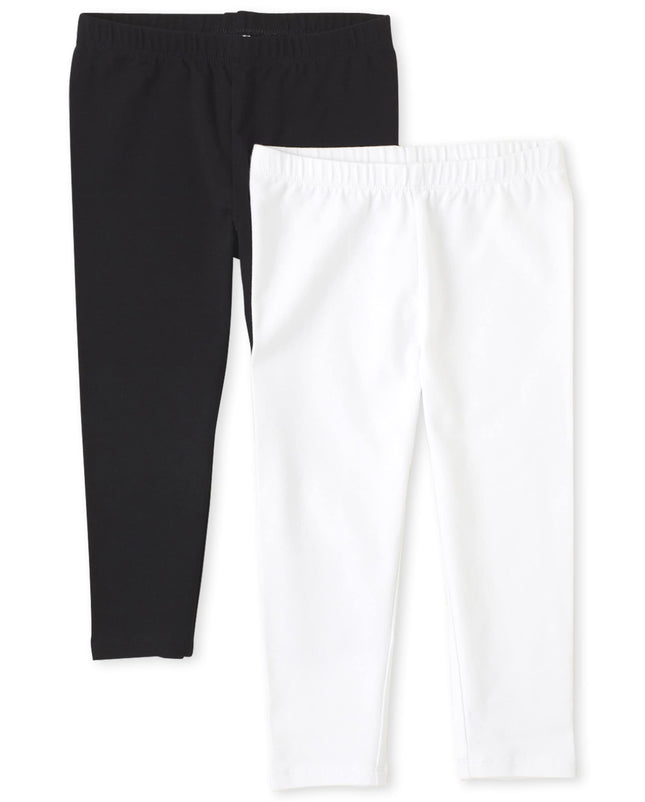 The Children's Place Girls Capri Leggings, White/B